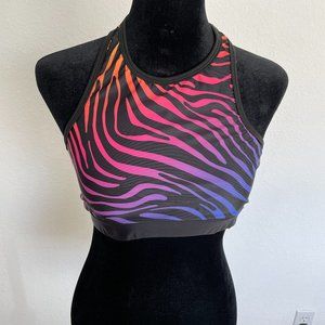 Tri Sirena animal print sports bra. Light support size medium